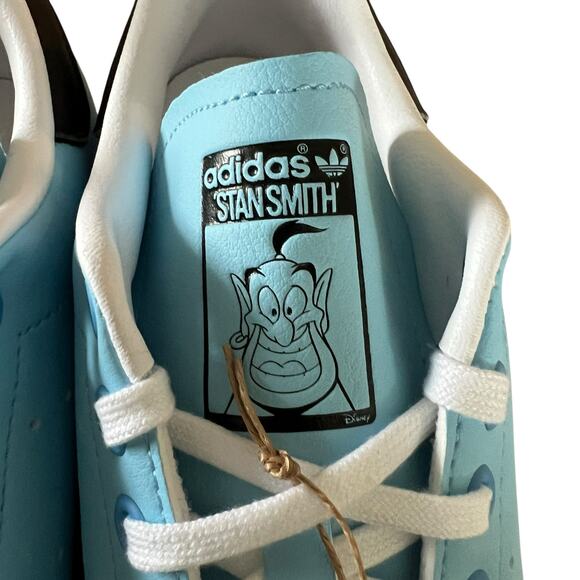 ADIDAS STAN SMITH DISNEY ALADDIN Genie Sneaker 5.5Y / 7 Woman Blue White NEW - Picture 3 of 12